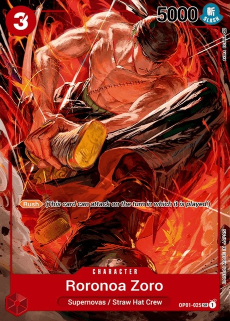 Roronoa Zoro - OP01-025 - SR - Parallel Art - Foil - One Piece 