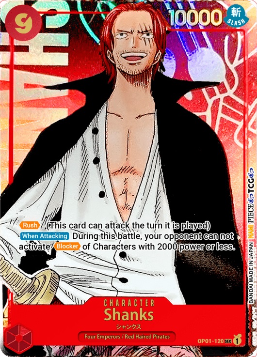 Shanks - OP01-120 - SEC - Parallel Art - Foil