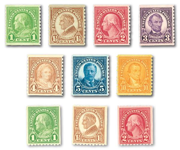 US #597-606