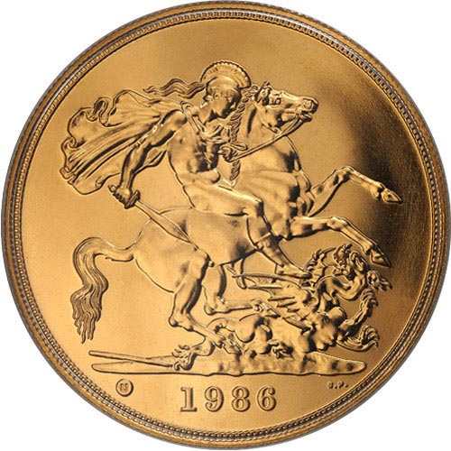 5 Pound British Gold Sovereign (Random Year)