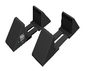 Adjustable Vertical Stand w/USB Hub Black