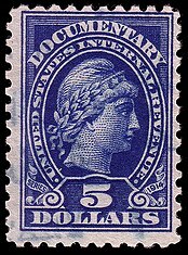 Liberty revenue, $5 1914 issue