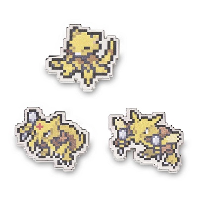 Abra, Kadabra & Alakazam Pokémon Pixel Pins (3-Pack)