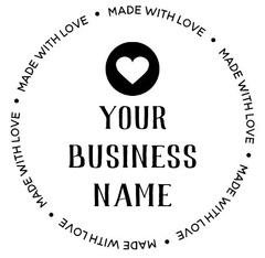 Custom Made With Love Stamp