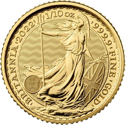 2022 1/10 oz British Gold Britannia Coin (BU)