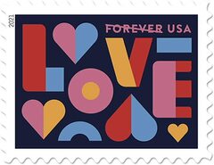 Love 2021 Forever Postage Stamps Sheet of 20 US Postal First Class Valentine Wedding Celebration Anniversary Romance Party.