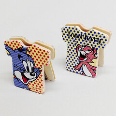 Tom and Jerry - Woodcraft Series T-shirt Shaped Memo Stand C (Yellow)