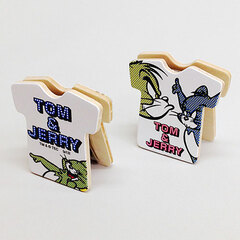 Tom and Jerry - Woodcraft Series T-shirt Shaped Memo Stand B (White)