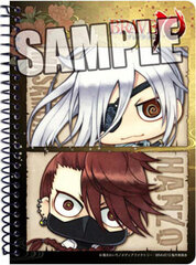 TV Anime BRAVE 10 - A6 Ring Notebook: Chimi Ver. Masamune & Hanzo