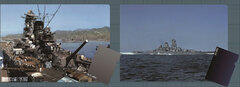 Color Photograph Vessels Clear File Set - Battleship Yamato (Set of 2)