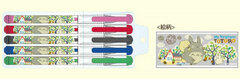 My Neighbor Totoro - 5 Color Gel Ink Ballpoint Pen Set: Postage Stamp Design