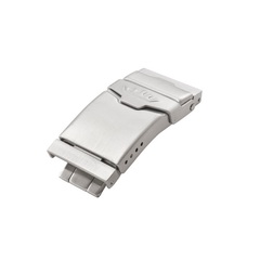 Fortis - Brushed Stainless Steel Diver’s Folding Clasp For Silicon Straps