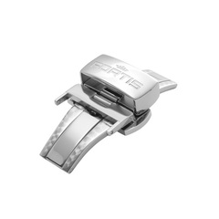 Fortis - Polished Stainless Steel Folding Clasp For Leather Straps