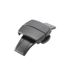 Fortis - Black PVD Coated Stainless Steel Folding Clasp For Rubber/Silicone Straps