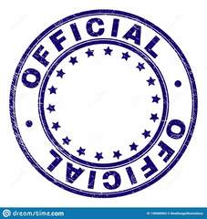 Scratched Textured OFFICIAL Round Stamp Seal