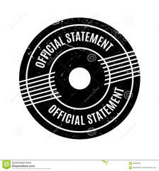 Official Statement rubber stamp