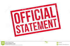 Official Statement rubber stamp