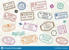 Passport stamp background