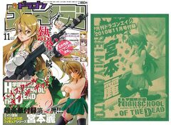 Dragon Age Nov 2010 Issue w/ Highschool of the Dead Rei Miyamoto Figure (Magazine)