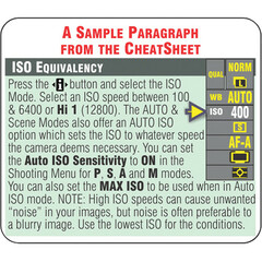 PhotoBert Cheat Sheet for Nikon D3200 Digital SLR Camera