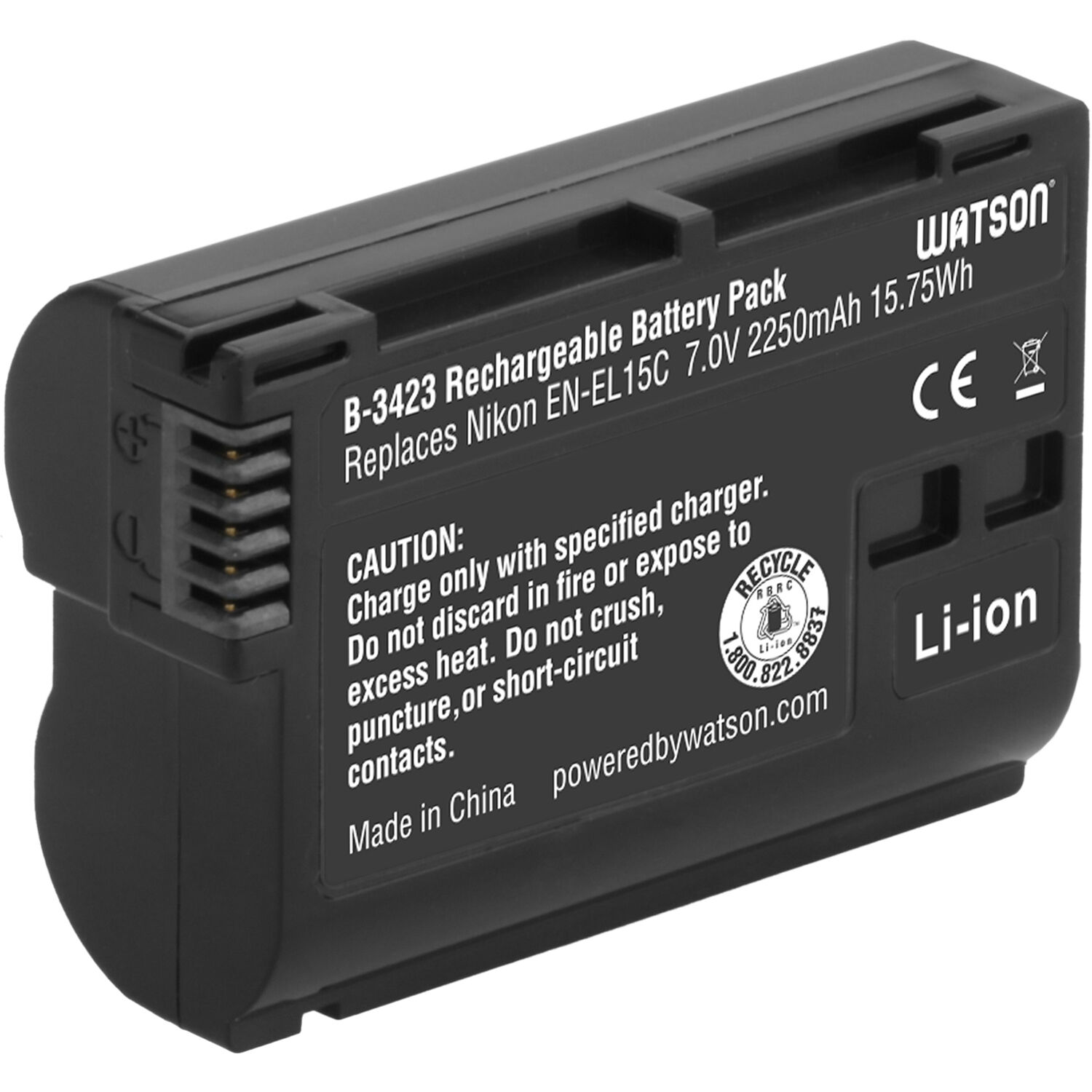 Watson EN-EL15c Lithium-Ion Battery Pack (7V, 2250mAh)