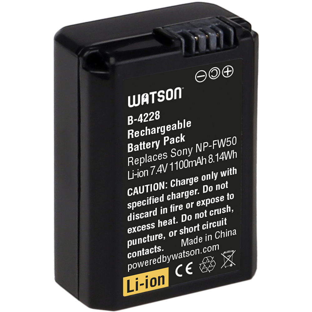Watson NP-FW50 Lithium-Ion Battery Pack (7.4V, 1100mAh)