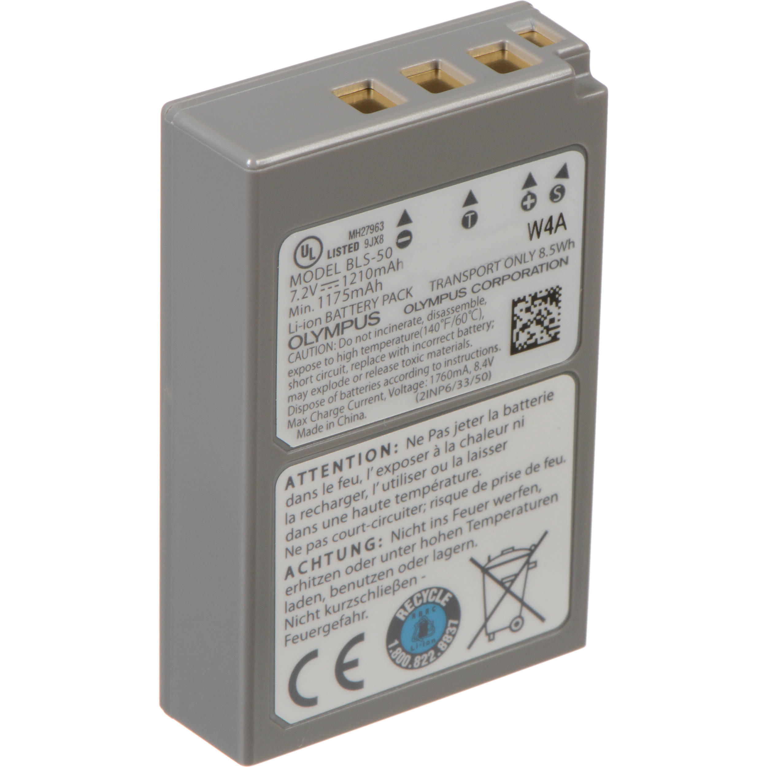 Olympus BLS-50 Lithium-Ion Battery (7.2V, 1175mAh)
