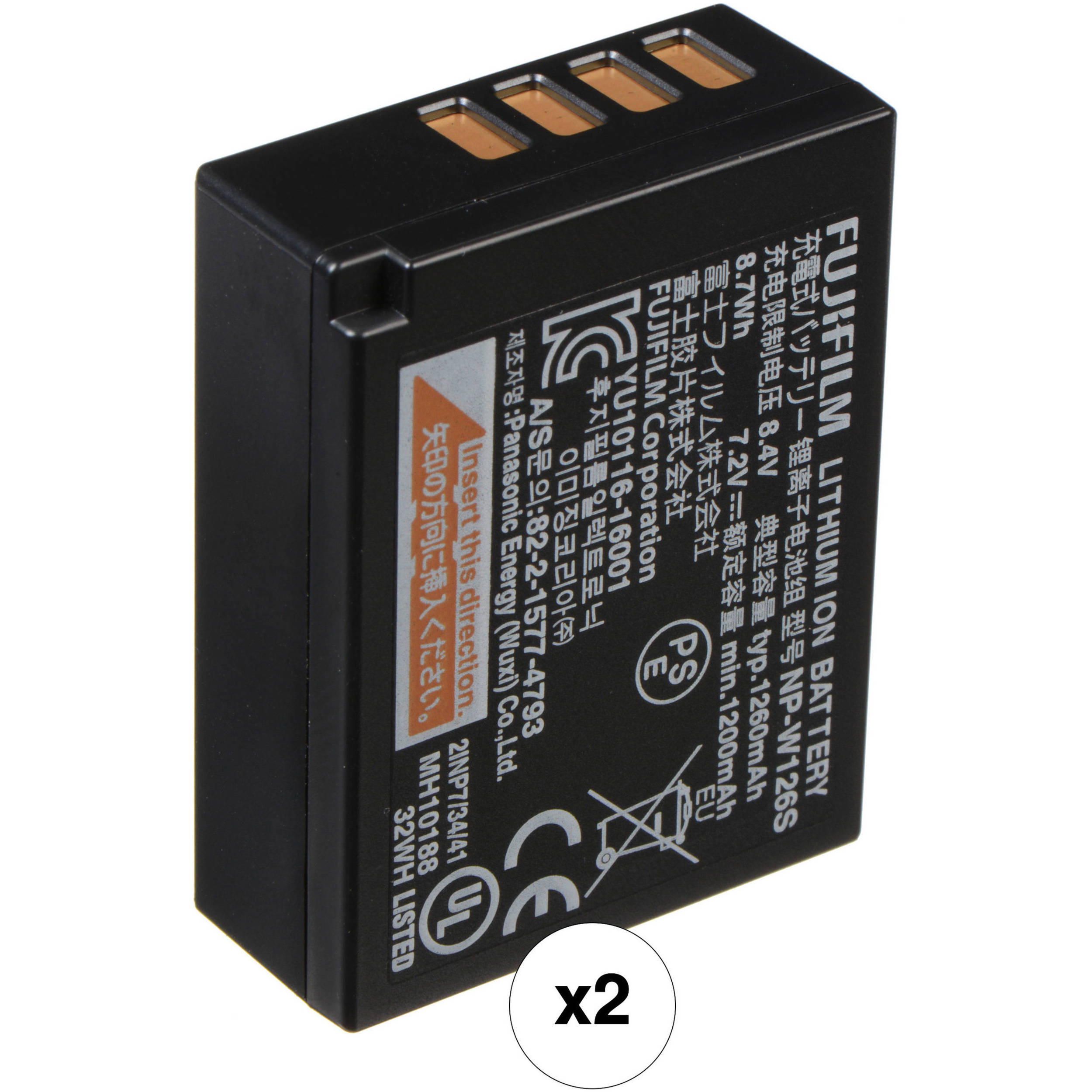 FUJIFILM NP-W126S Li-Ion Battery Pack Kit (2-Pack)