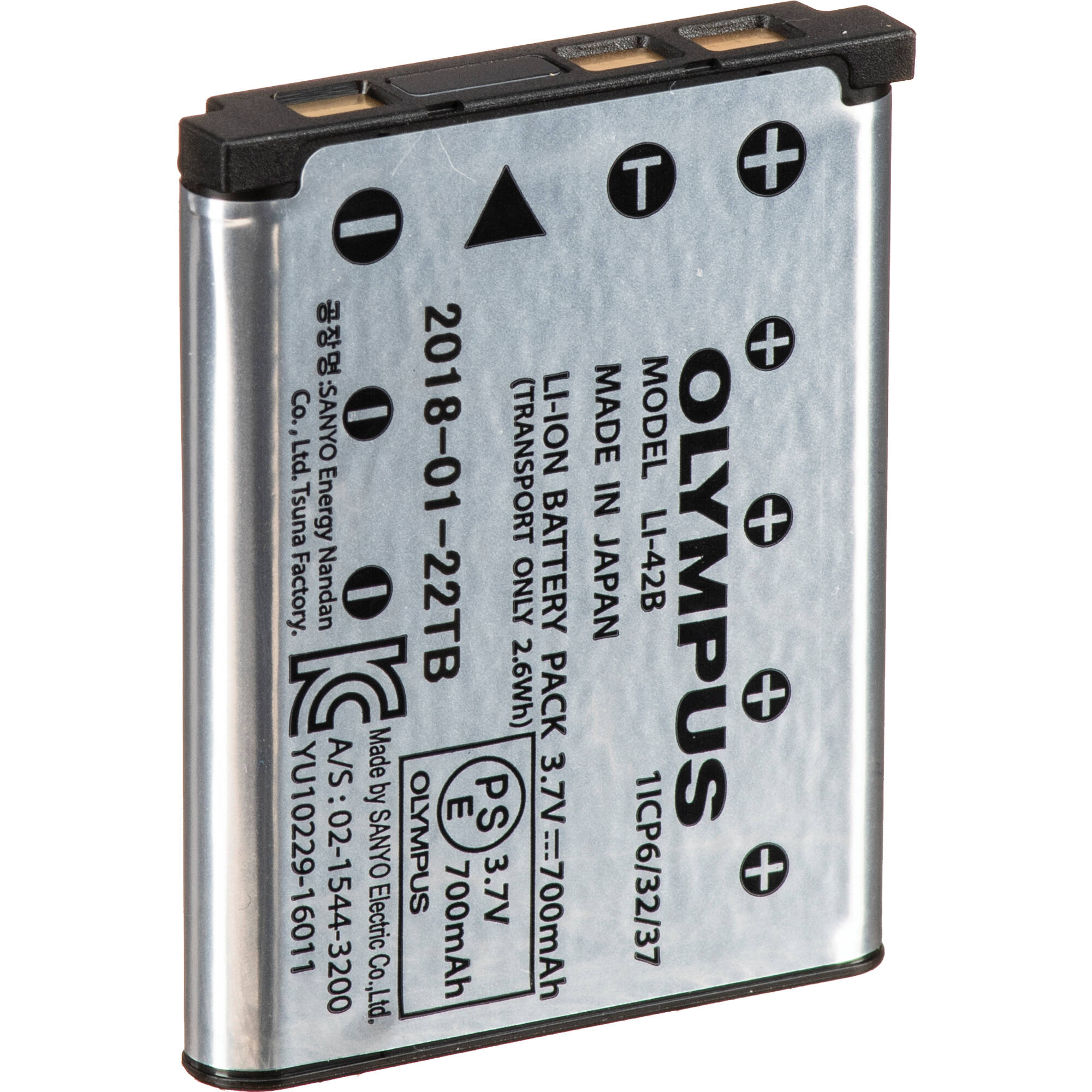Olympus LI-42B Rechargeable Lithium-Ion Battery (3.7V, 740mAh)