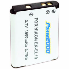 Power2000 EN-EL19 Rechargeable Lithium-Ion Battery Pack (3.7V, 1000mAh)