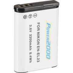 Power2000 EN-EL23 Rechargeable Lithium-Ion Battery (3.8V, 2200mAh)