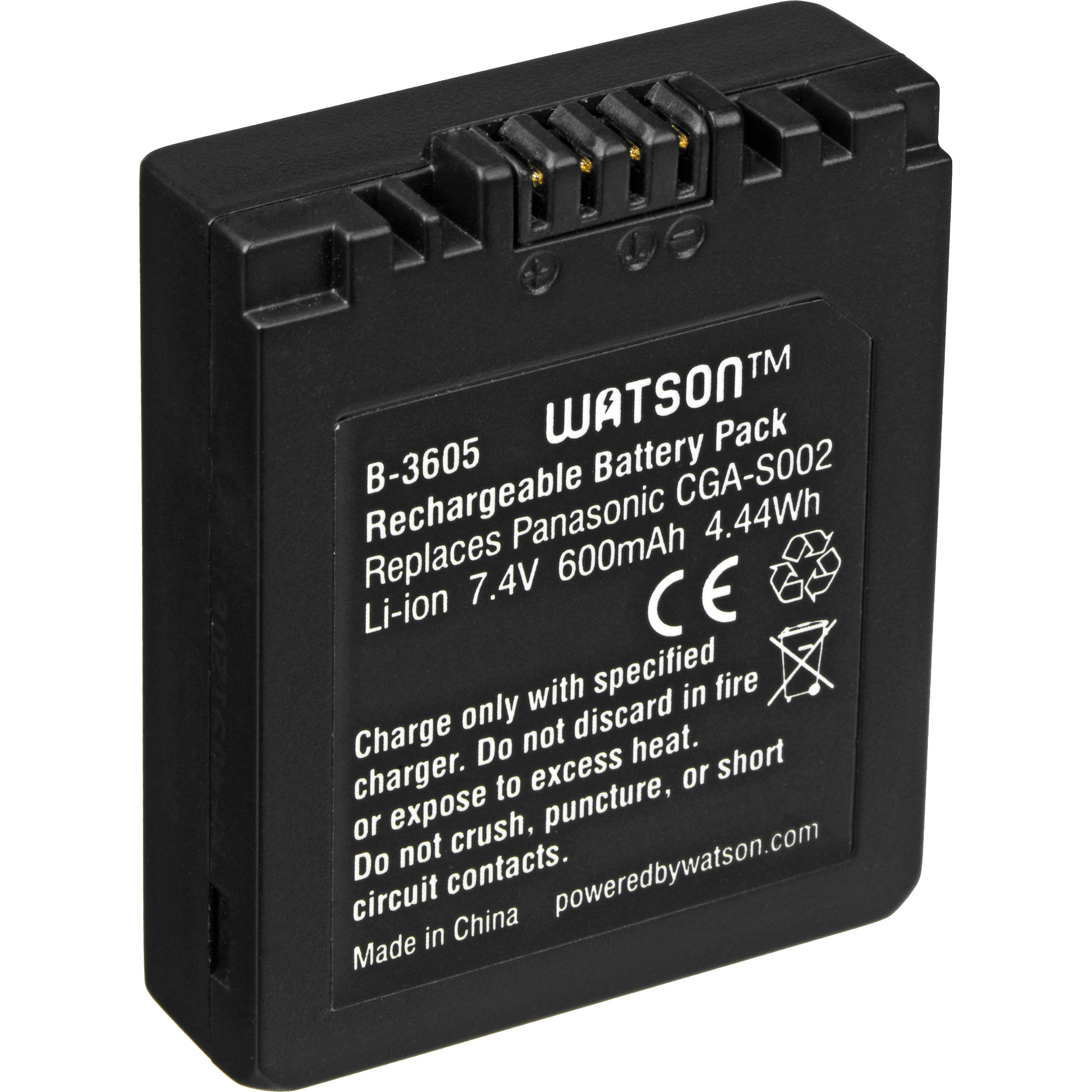 Watson CGA-S002 Lithium-Ion Battery Pack (7.4V, 600mAh)