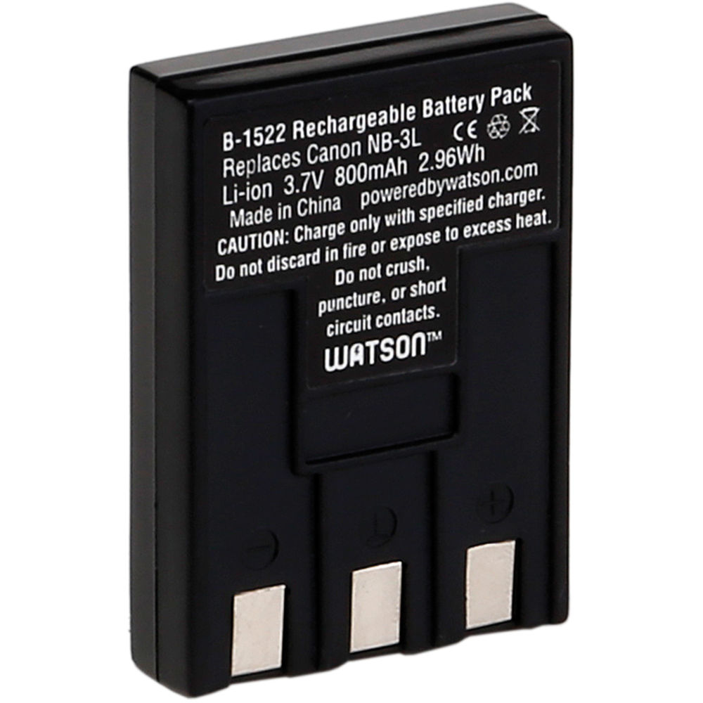 Watson NB-3L Lithium-Ion Battery Pack (3.7V, 800mAh)