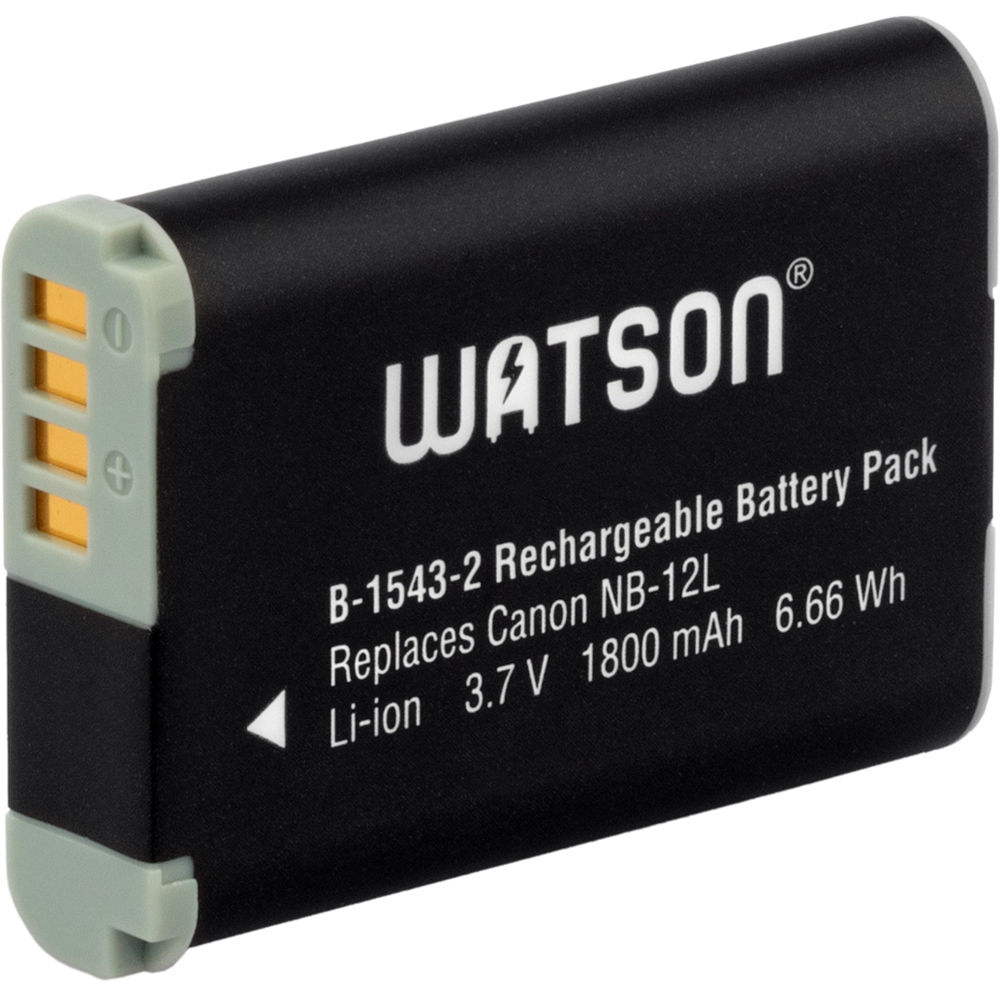 Watson NB-12L Lithium-Ion Battery Pack (3.7V, 1800mAh)
