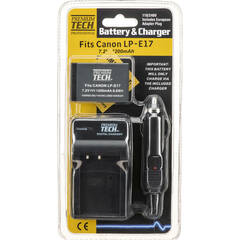 Premium Tech Battery and Charger Kit for Canon LP-E17 (7.2V, 1200mAh)