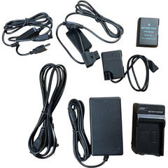 Bescor EP5A/ENEL14 Coupler, EH5 Power Supply, ENEL14B Battery & Charger, D-Tap Adapter with Nikon Style Plu