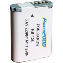 Power2000 NB-12L Lithium-Ion Battery Pack (3.6V, 2200mAh)