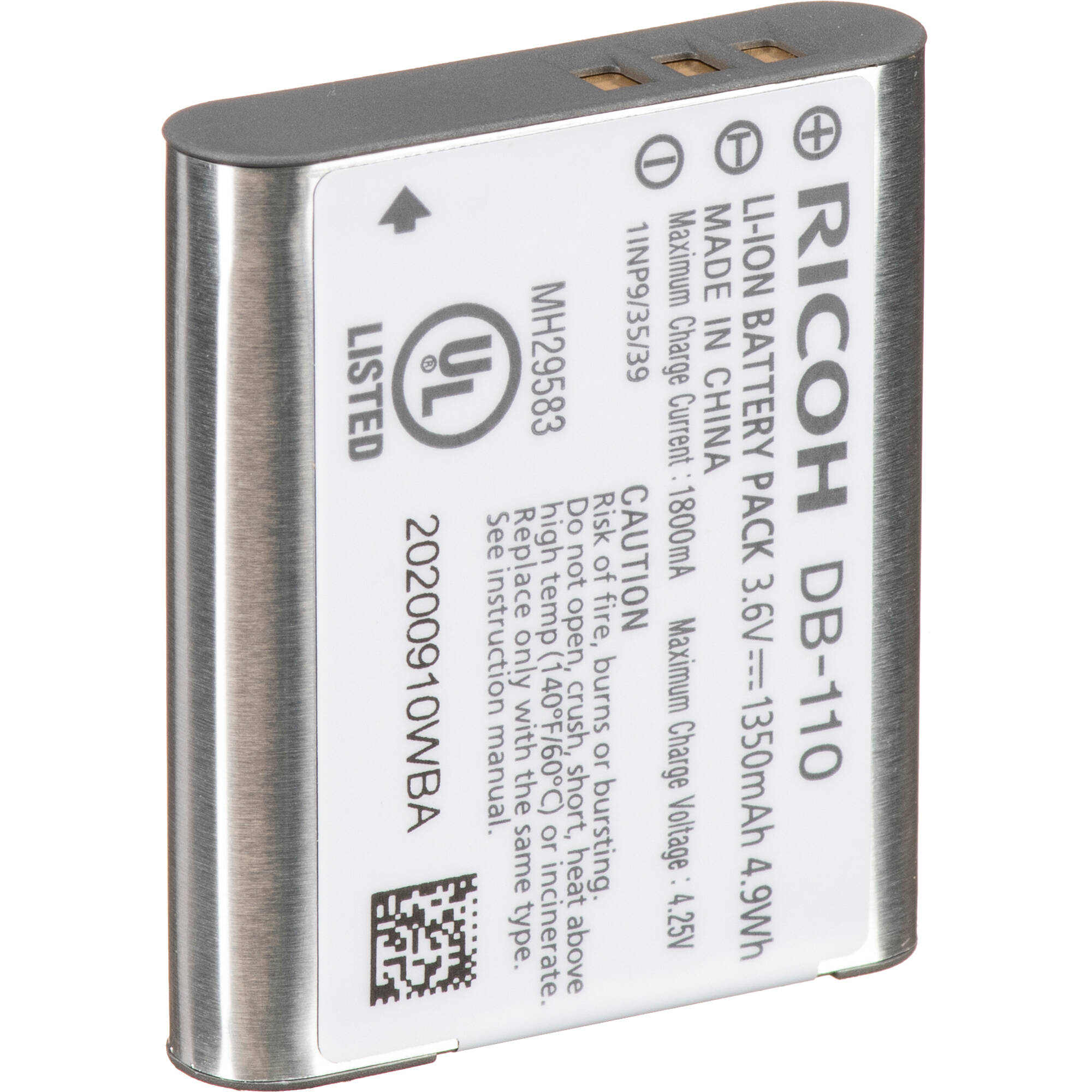 Ricoh DB-110 Rechargeable Lithium-Ion Battery (3.6V, 1350mAh)