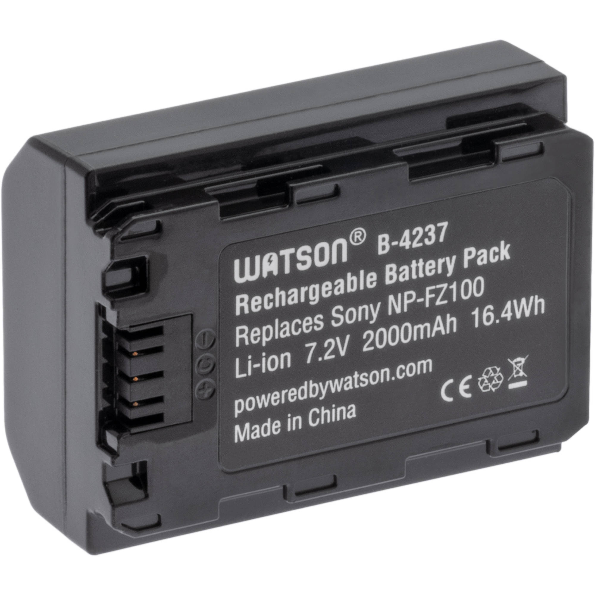 Watson NP-FZ100 Lithium-Ion Battery Pack (7.2V, 2000mAh, 16.4Wh)