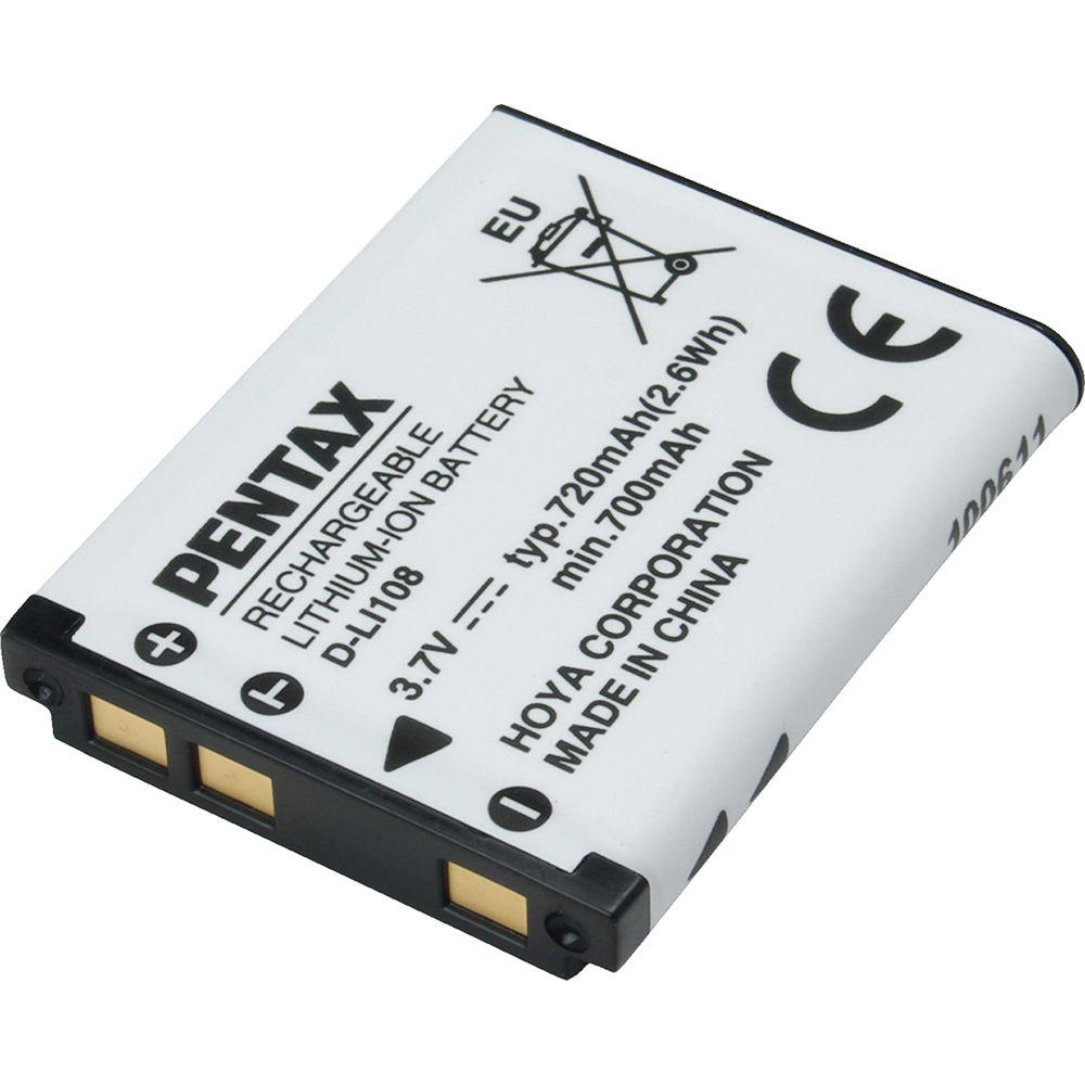 Pentax D-L108 Rechargeable Lithium-ion Battery (3.7V, 720mAh)