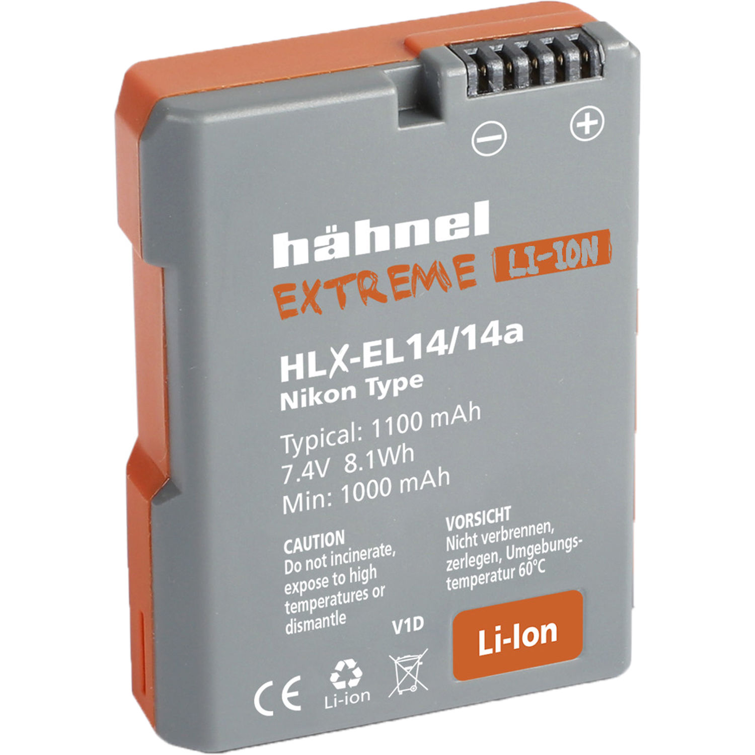 hahnel HLX-EL14 Extreme Lithium-Ion Rechargeable Battery (1100mAh)