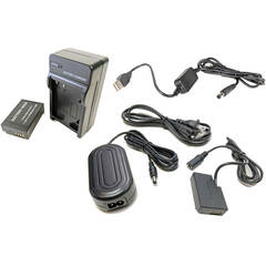Bescor DRE18 Battery, Charger, Coupler, AC Adapter & 5V USB Adapter Kit for Select Canon Digital Cameras