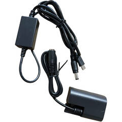 Bescor DR-E6 Style Dummy Battery Plus USB-C-8V-5521 Regulation Power Cable