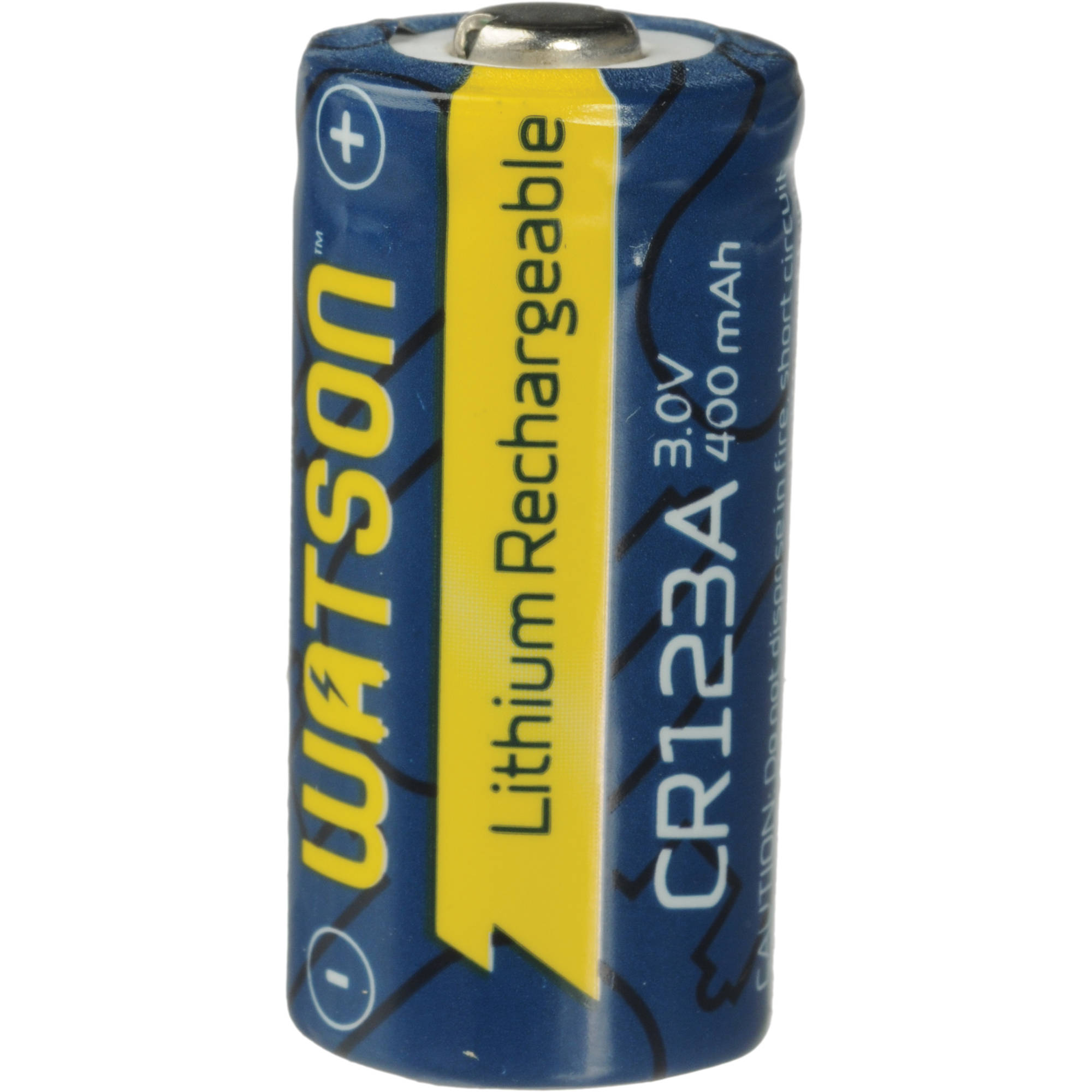 Watson CR123A Rechargeable Lithium Battery (3V, 400mAh)