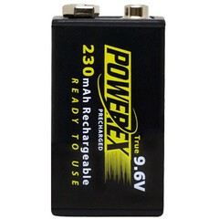 Powerex 9V Precharged Rechargeable NiMH Battery (9.6V, 230mAh)