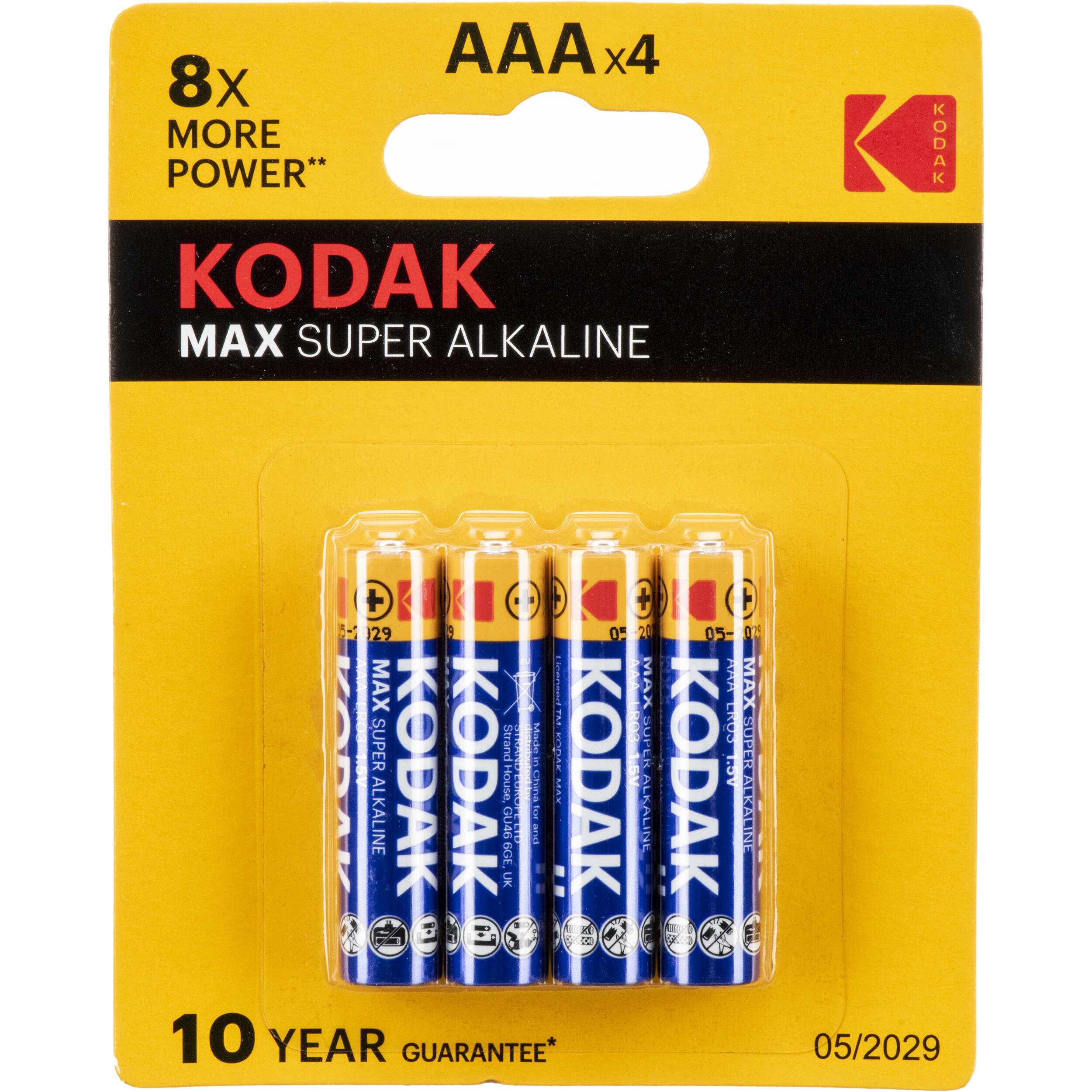 Kodak MAX AAA 1.5V Alkaline Batteries (4-Pack)