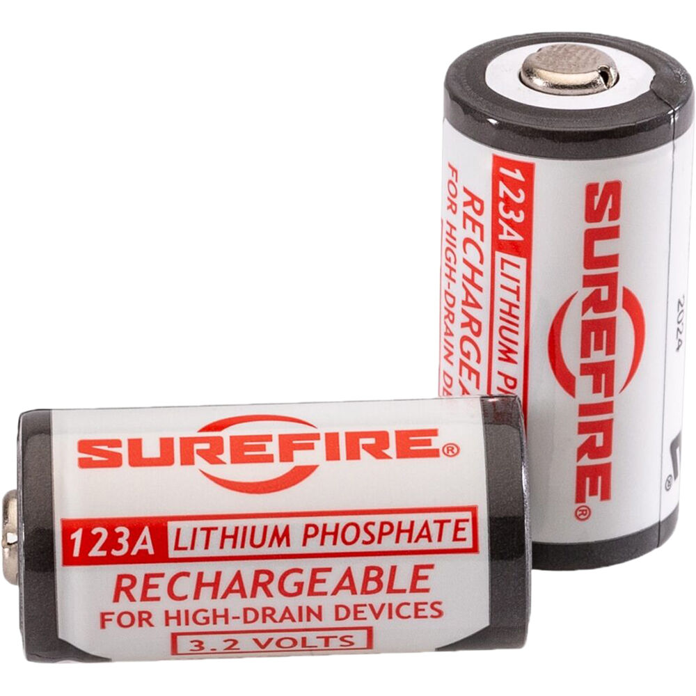 SureFire 123A Rechargeable Lithium Phosphate Battery (2-Pack)