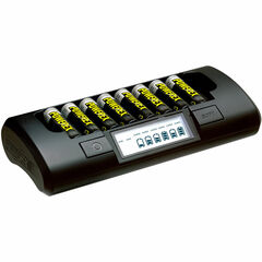 Powerex MH-C801D 8-Cell Charger with 8 Pro Rechargeable AA NiMH Batteries (1.2V, 2700mAh)