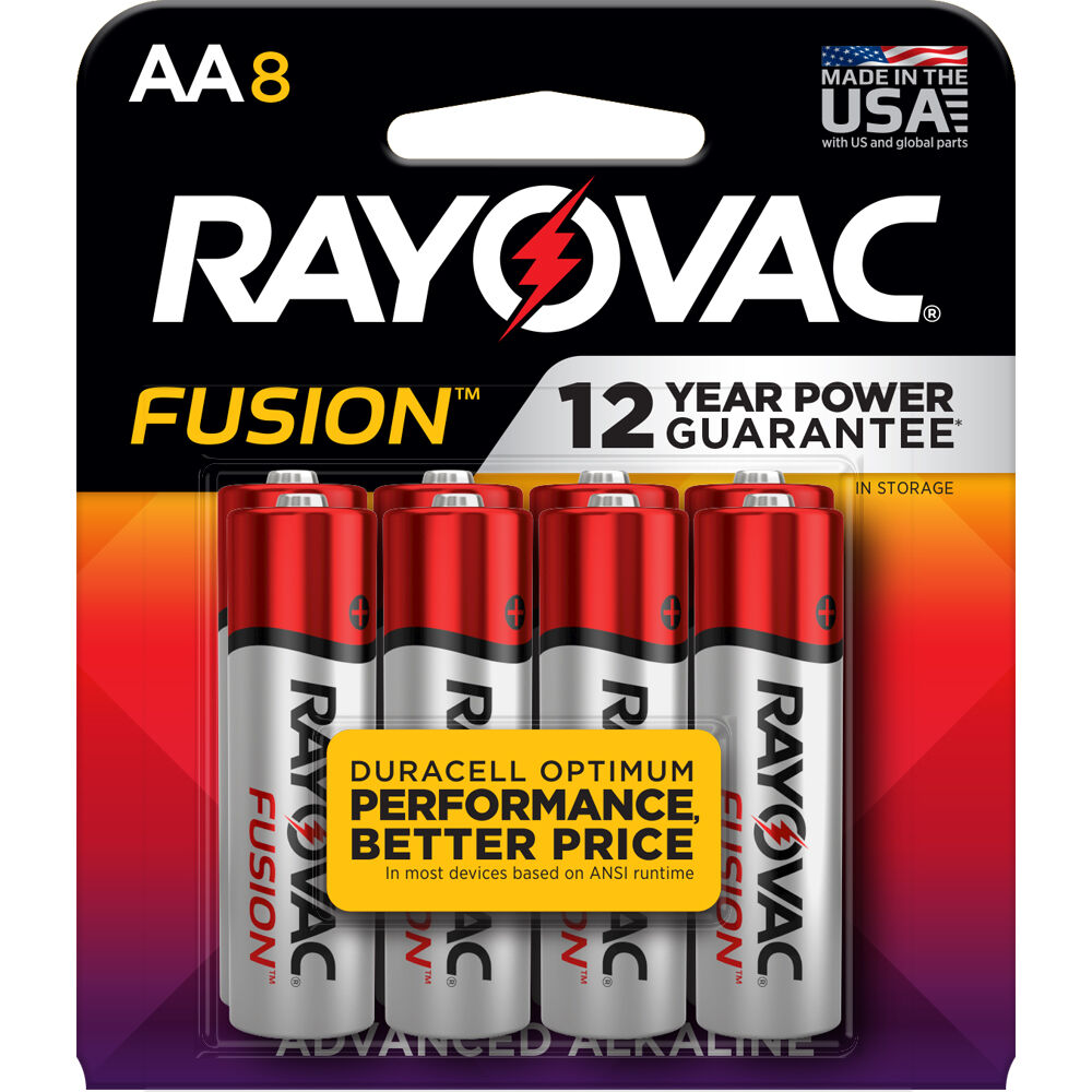 RAYOVAC Fusion Advanced Alkaline AA Battery (8-Pack)