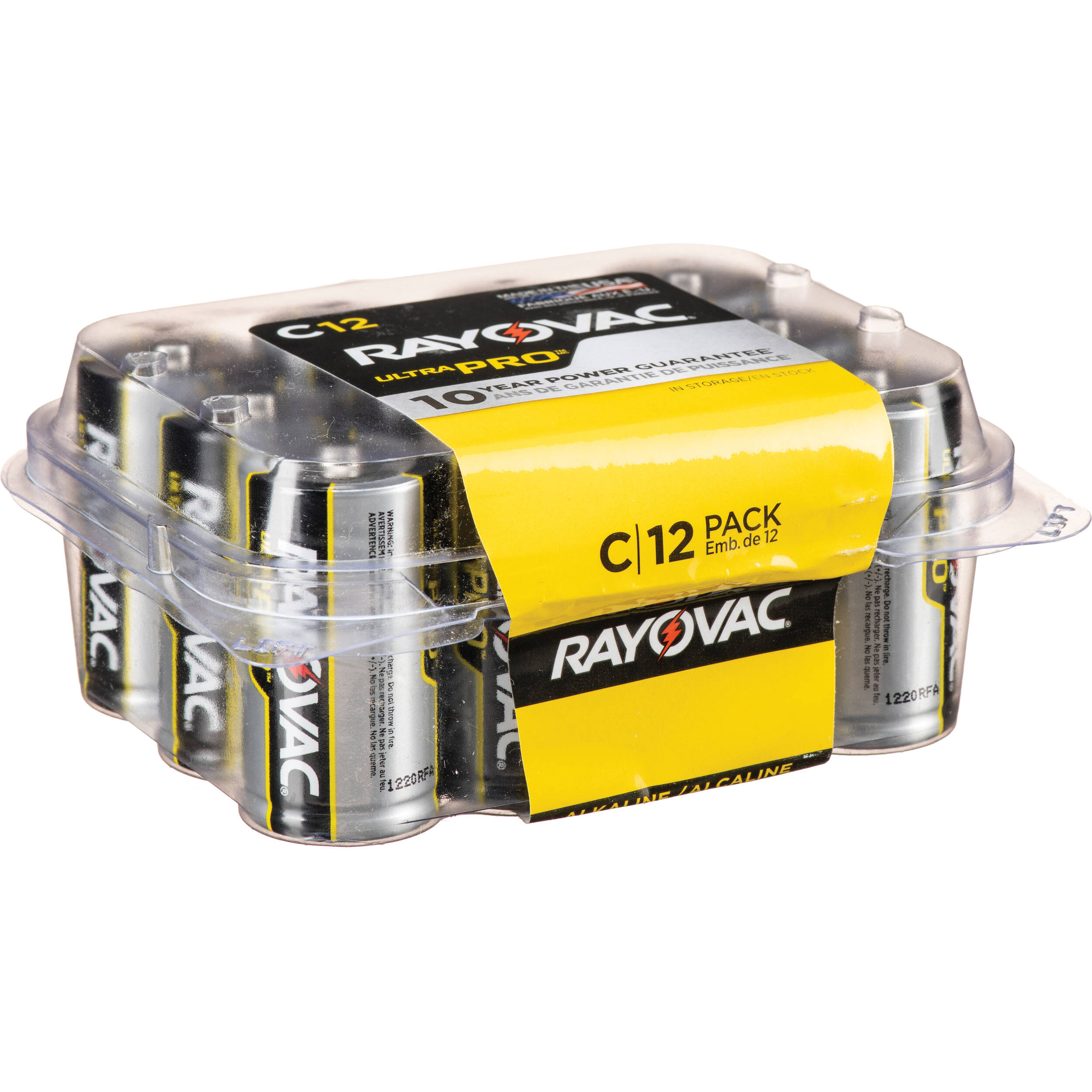 RAYOVAC Ultra Pro C Alkaline Batteries (Resealable, 12-Pack)